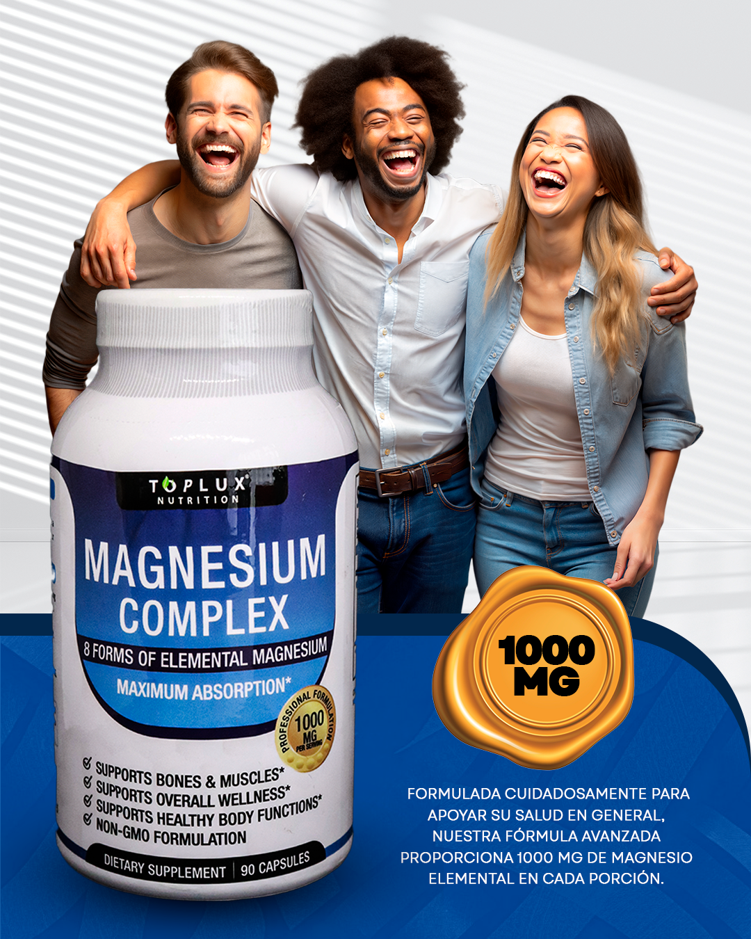 Magnesium Complex: Relajación, fuerza y energía vital.